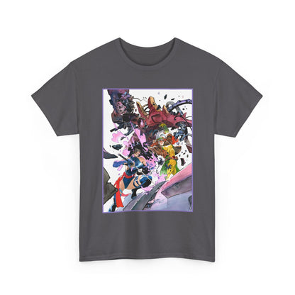 Rogue & Psylocke T-Shirt - Ripping Apart a Sentinel - X-Men Mutants - Marvel Comics