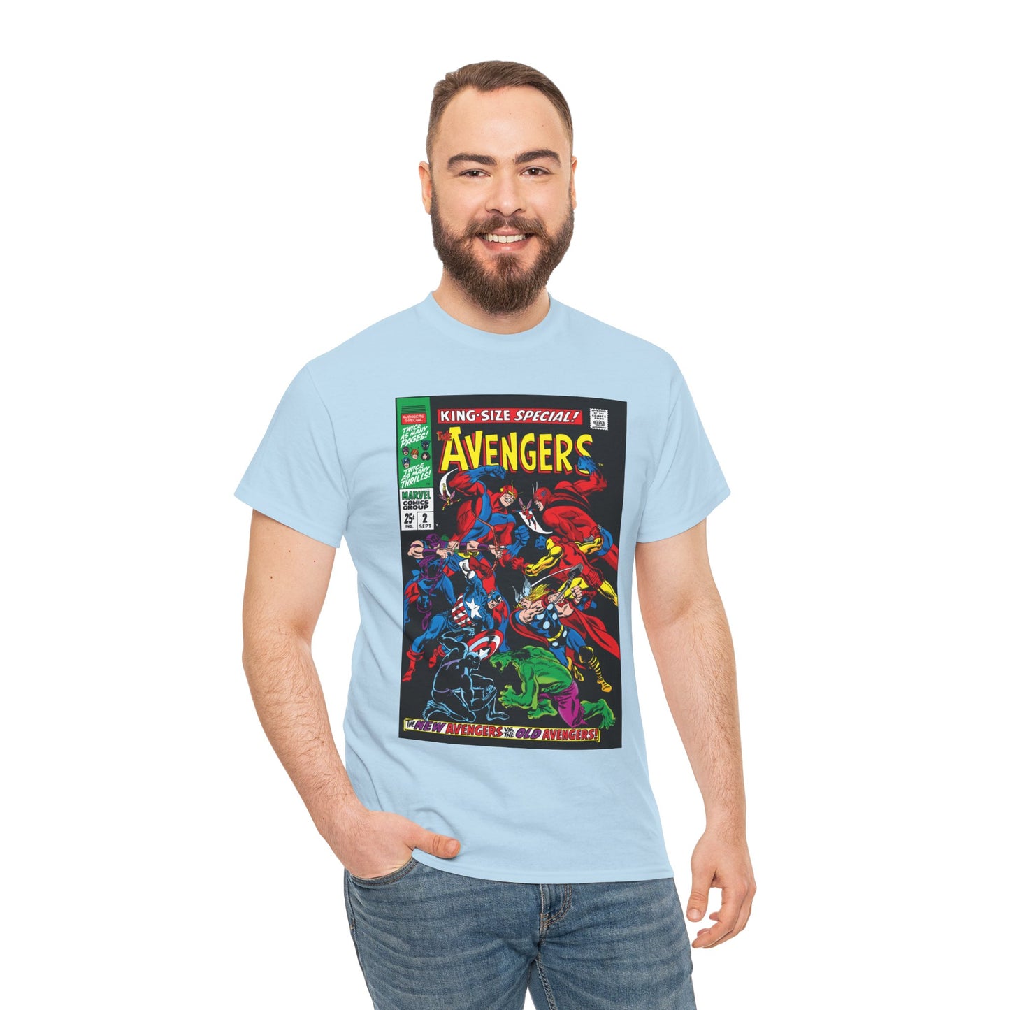 Avengers T-Shirt - Annual #2 Cover Art - New Avengers Vs Old Avengers - Marvel Comics