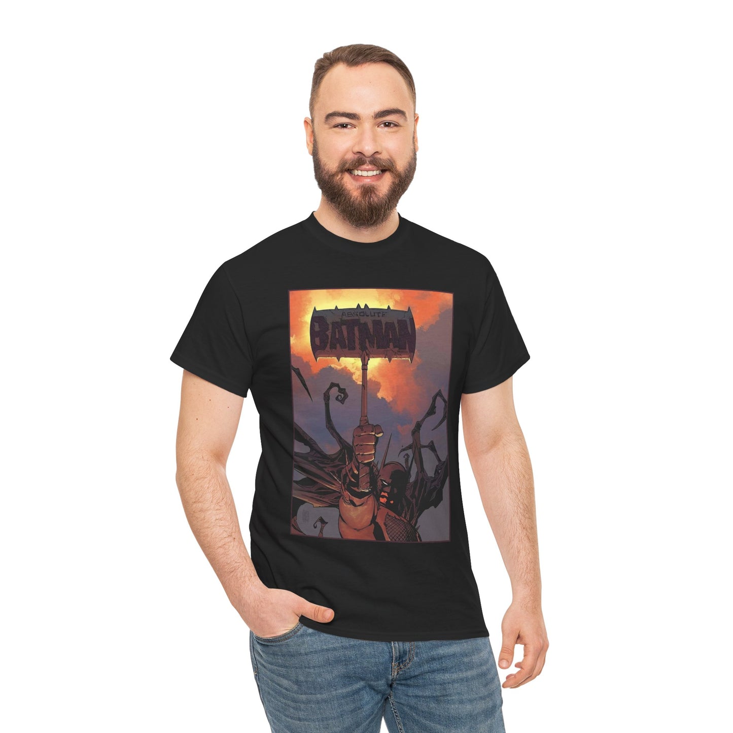 Absolute Batman T-Shirt - Giussepe Camuncoli Art - Raising the Hammer - Gotham Hero - DC Comics All-In