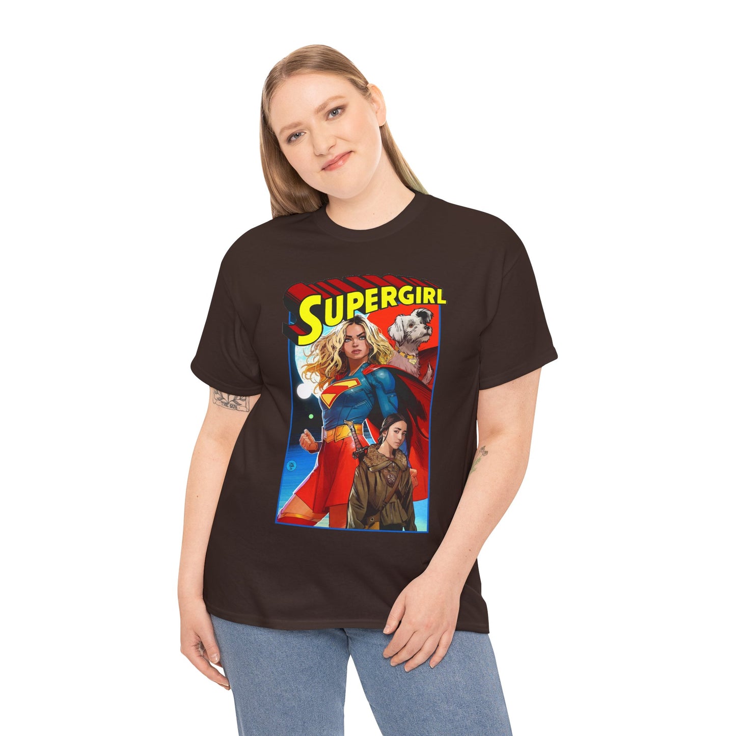 Supergirl & Krypto T-Shirt - Dan Mora Art - Upcoming 2026 Movie with Milly Alcock - DC Comics