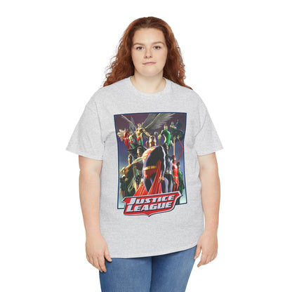 Justice League T-Shirt - Alex Ross Art - Superman, Wonder Woman, Black Canary, Hawkman, Flash, Aquaman, Atom - DC Comics