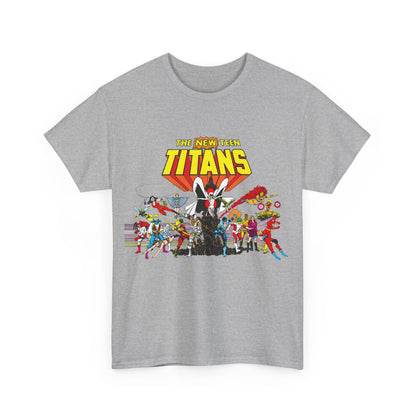 New Teen Titans T-Shirt - George Perez Art - Nightwing, Starfire, Cyborg, Speedy, Bumblebee, Hawk, Dove, Speedy, Wonder Girl, Terra, Lilith - DC Comics