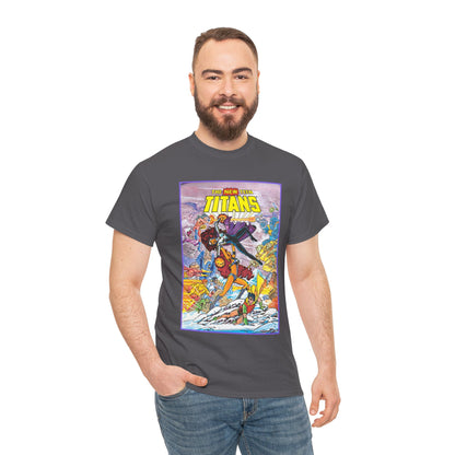 New Teen Titans T-Shirt - George Perez Art - Starfire Vs Blackfire - Omega Man - Annual #1 Cover - DC Comics