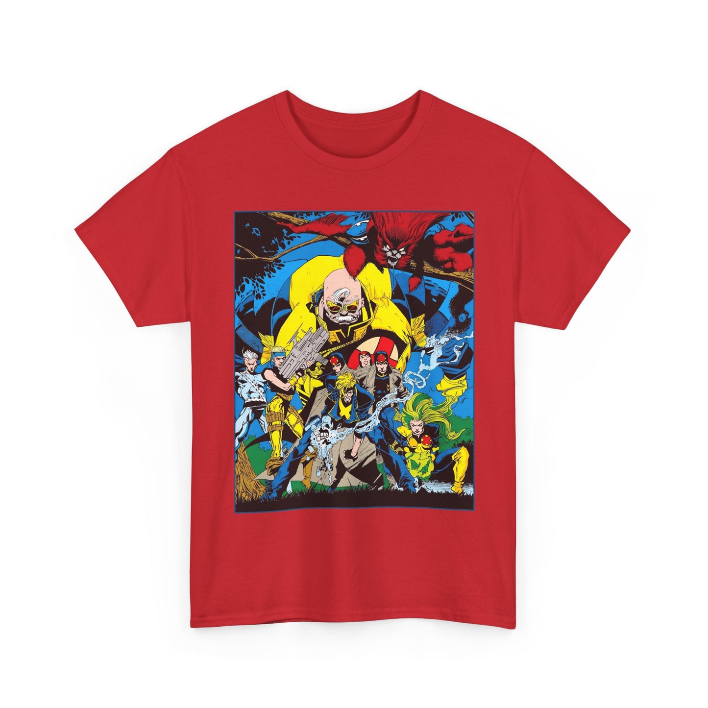 X-Factor T-Shirt - Joe Quesada Art - Havok, Polaris, Strong Guy, Jamie Madrox, Quicksilver - Mutant Team - Marvel Comics