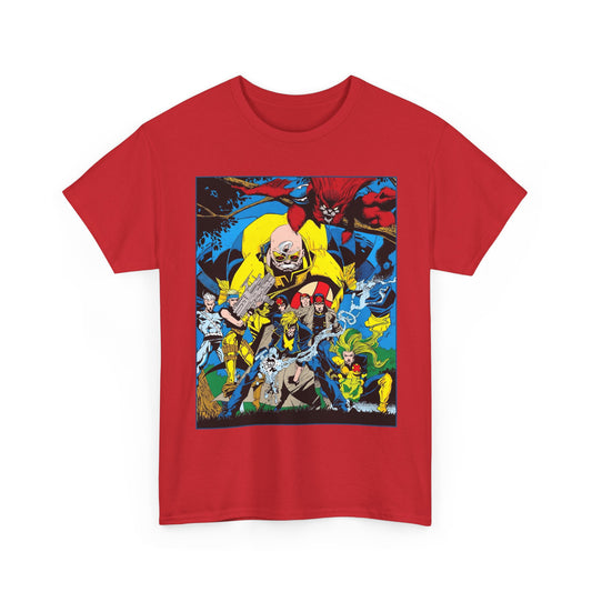 X-Factor T-Shirt - Joe Quesada Art - Havok, Polaris, Strong Guy, Jamie Madrox, Quicksilver - Mutant Team - Marvel Comics