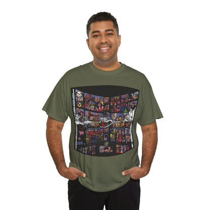 Focus on George Perez T-Shirt - Monitor, New Teen Titans, Avengers, Fantastic Four - DC & Marvel Comics - Note: Black Tee is a Negative Space Piece and is Borderless