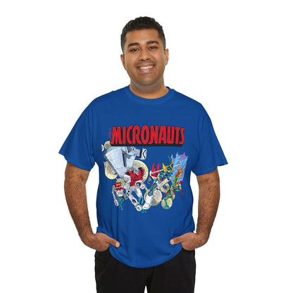 Micronauts T-Shirt - Jackson Guice Art - Arcturus Rann, Biotron, Marionette, Acroyear, Bug - Marvel Comics
