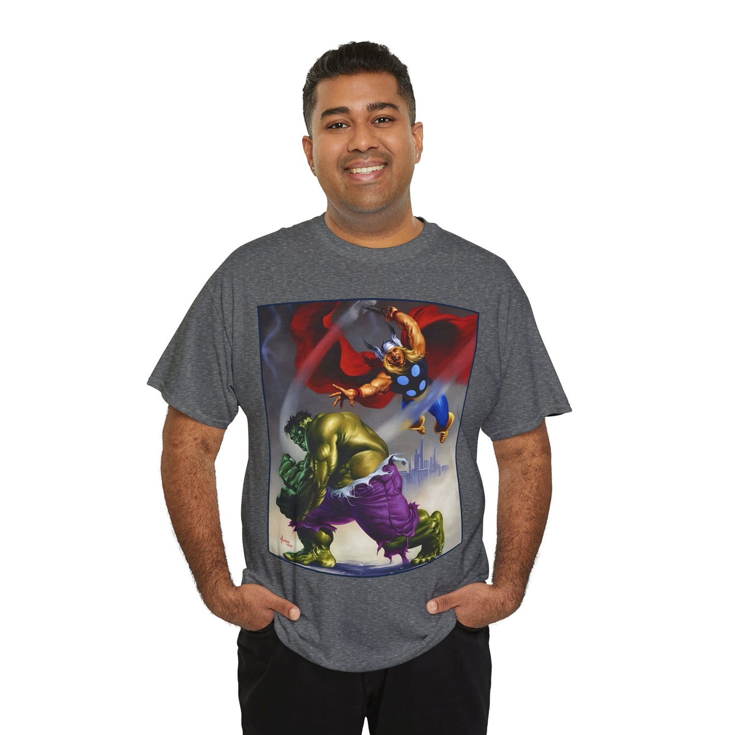 Incredible Hulk & Thor T-Shirt - Joe Jusko Art - Marvel Comics