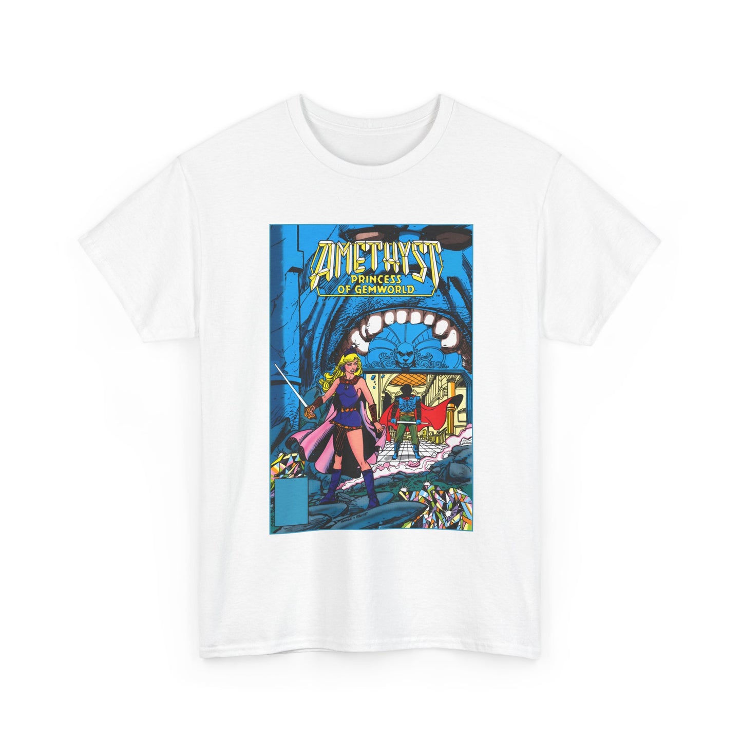 Amethyst, Princess of Gemworld T-Shirt - George Perez & Ernie Colon Art - The Last Battle Vs Dark Opal - DC Comics