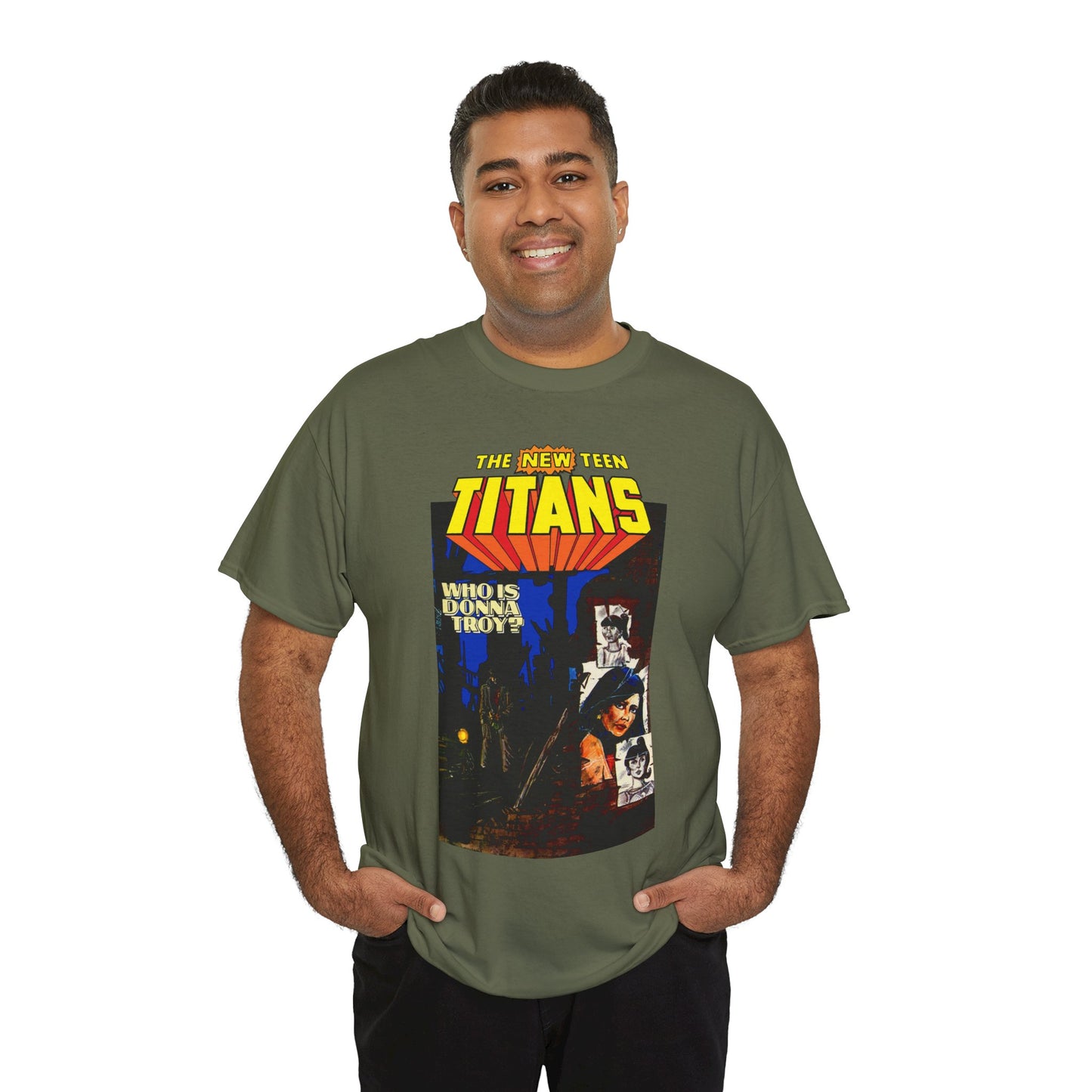 New Teen Titans T-Shirt - Classic George Perez Art - Who is Donna Troy? - Iconic Story and Cover - Robin/Dick Grayson - Popular DC Comics 1980s Series