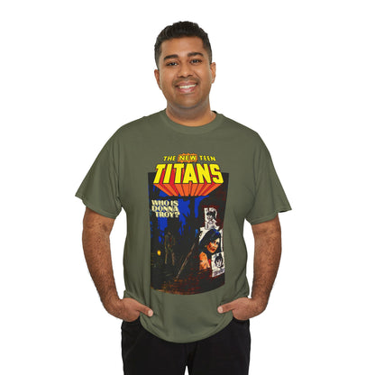 New Teen Titans T-Shirt - Classic George Perez Art - Who is Donna Troy? - Iconic Story and Cover - Robin/Dick Grayson - Popular DC Comics 1980s Series