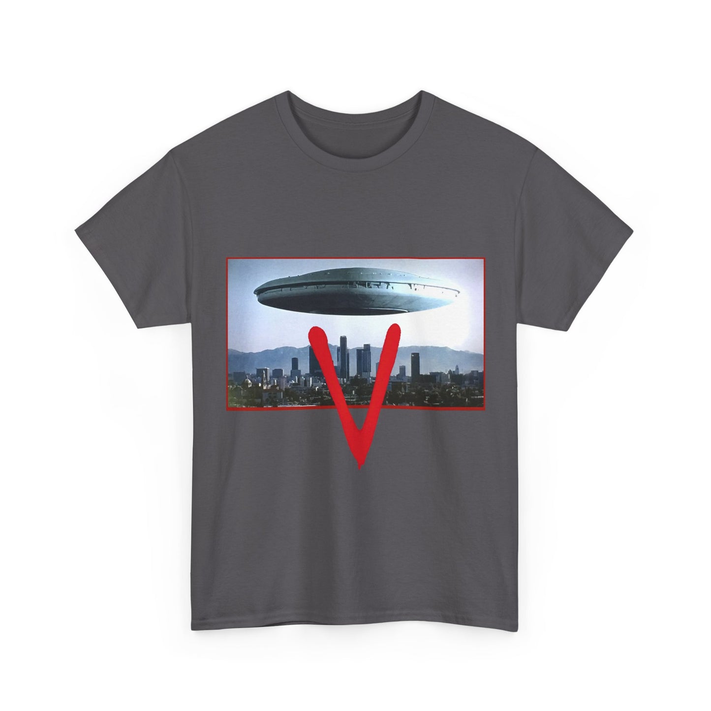 V T-Shirt - The Visitors Mothership - Popular NBC Sci-Fi TV Series from the 1980s