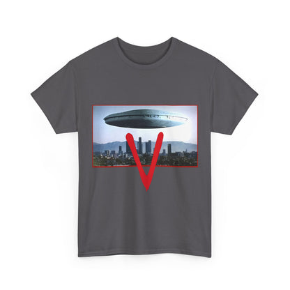 V T-Shirt - The Visitors Mothership - Popular NBC Sci-Fi TV Series from the 1980s
