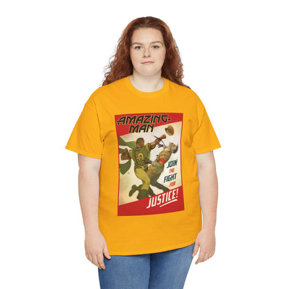Amazing Man T-Shirt - All-Star Squadron - Join the Fight for Justice - DC Comics