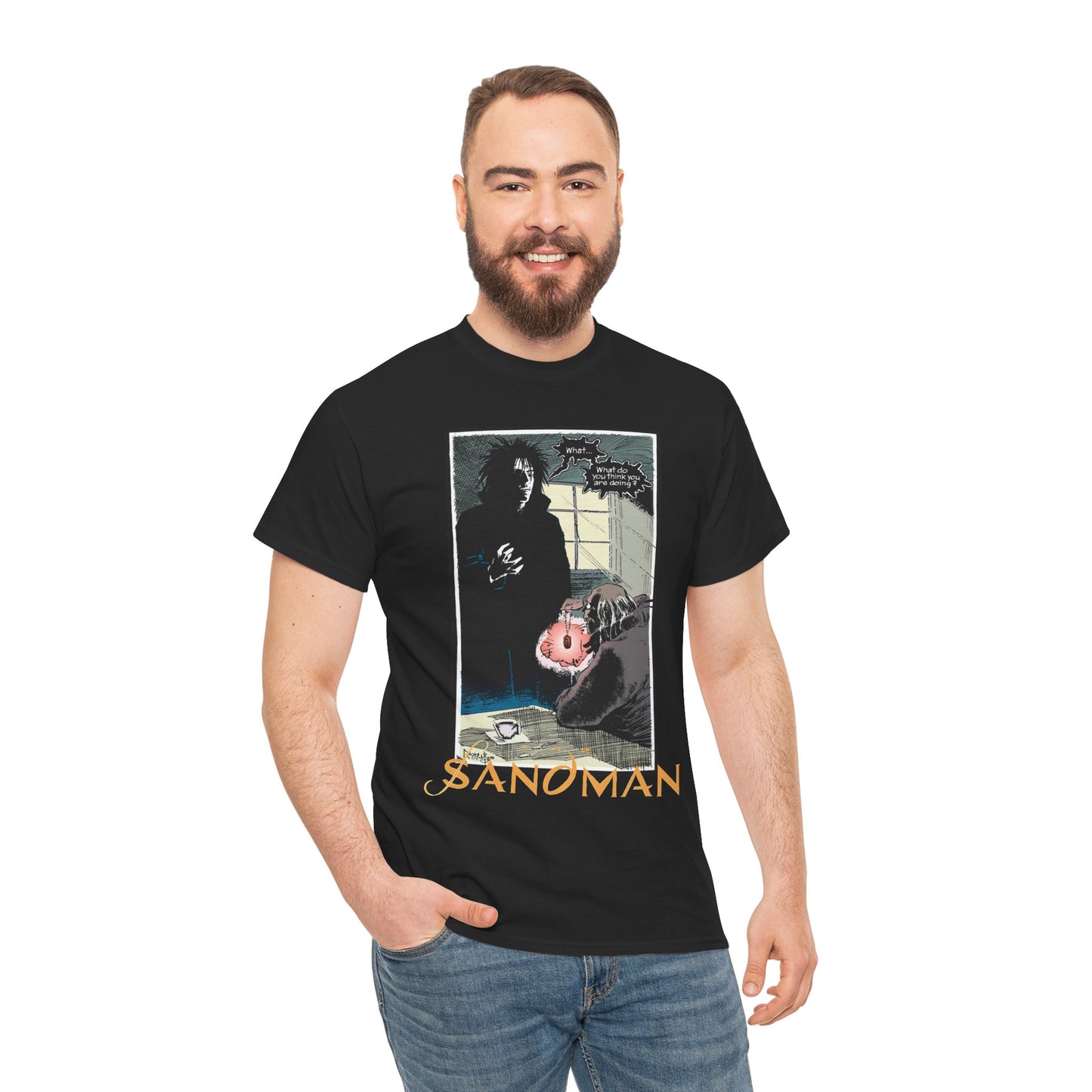 Sandman T-Shirt - Mike Dringenberg & Malcolm Jones III Art - What Do You Think You're Doing? - DC/Vertigo Comics