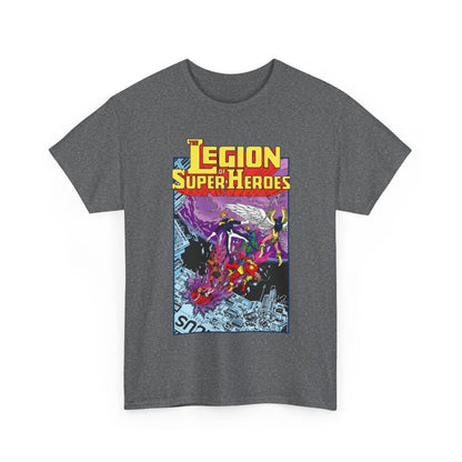 Legion of Super-Heroes T-Shirt - Pat Broderick Art - Timber Wolf, Lightning Lad, Wildfire, Dawnstar, Element Lad - LOSH - DC Comics