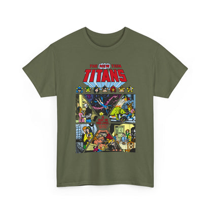 New Teen Titans T-Shirt - George Perez Art - #8 Cover - A Day in the Life - Robin, Wonder Girl, Cyborg, Starfire, Raven, Changeling, Kid Flash - DC Comics