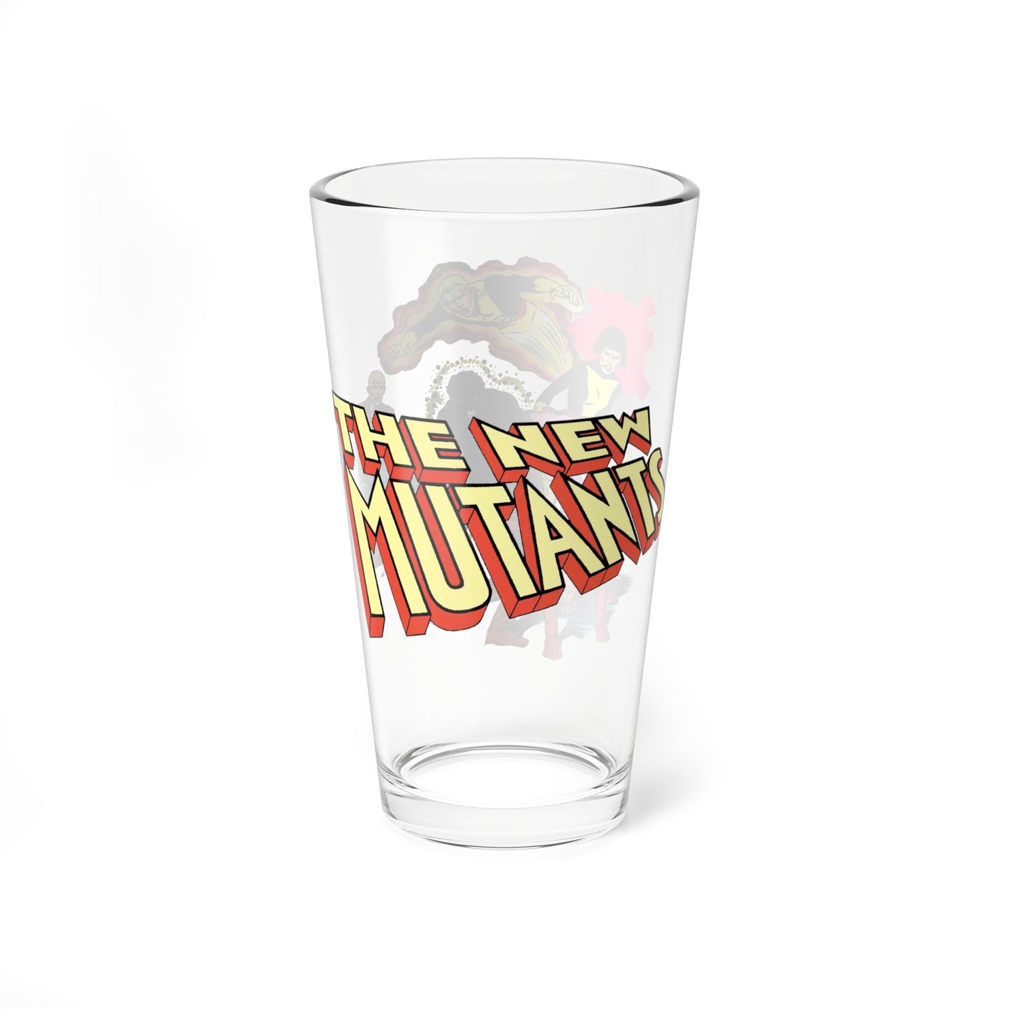 New Mutants Pint Glass, 16oz - Marvel Comics - Sunspot, Wolfsbane, Cannonball - X-Men Family - Mutants