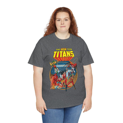 New Teen Titans T-Shirt - George Perez Art - Wonder Girl, Flash, Robin, Speedy, Aqualad, Hawk - DC Comics