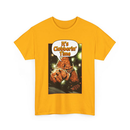 The Thing Shirt - Adam Kubert Art - It's Clobberin' Time - Fantastic Four Member - Marvel Comics