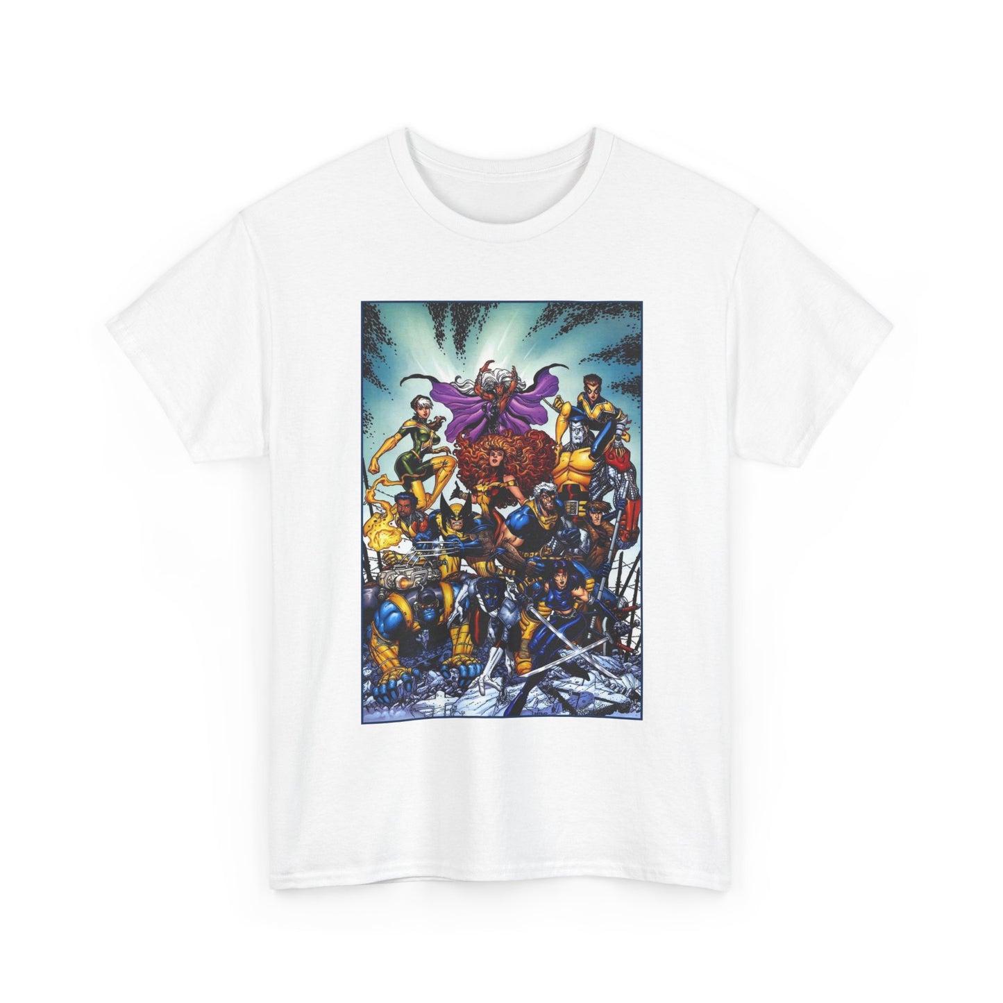 X-Men Revolution T-Shirt - Arthur Adams Art - Jean Grey, Storm, Wolverine, Cable, Rogue, Beast, Colossus, Gambit, Nightcrawler, Psylocke, Thunderbird III - Marvel Comics