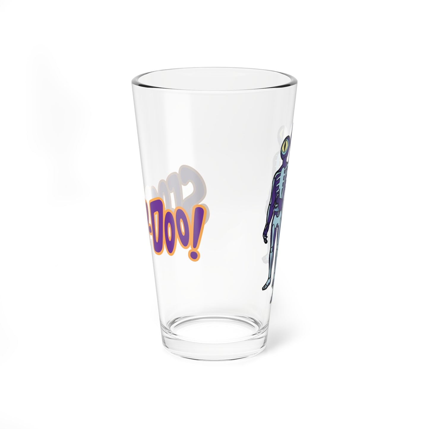 Skeleton Men Pint Glass, 16oz - Scooby Doo Villain - Hanna-Barbera Saturday Morning Cartoon - A Creepy Tangle in the Bermuda Triangle