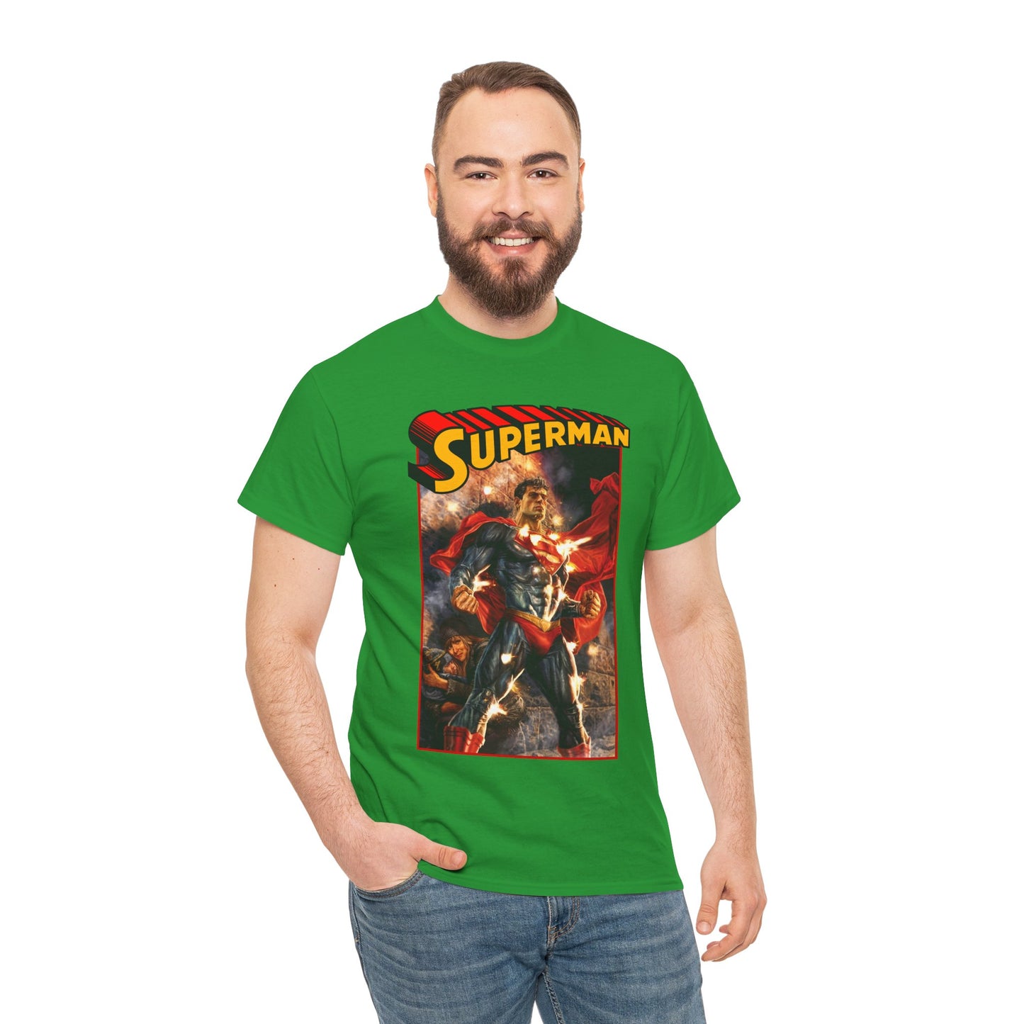 Superman T-Shirt - Lee Bermejo Art - Action Comics Variant Cover - Man of Steel, Metropolis - DC Comics