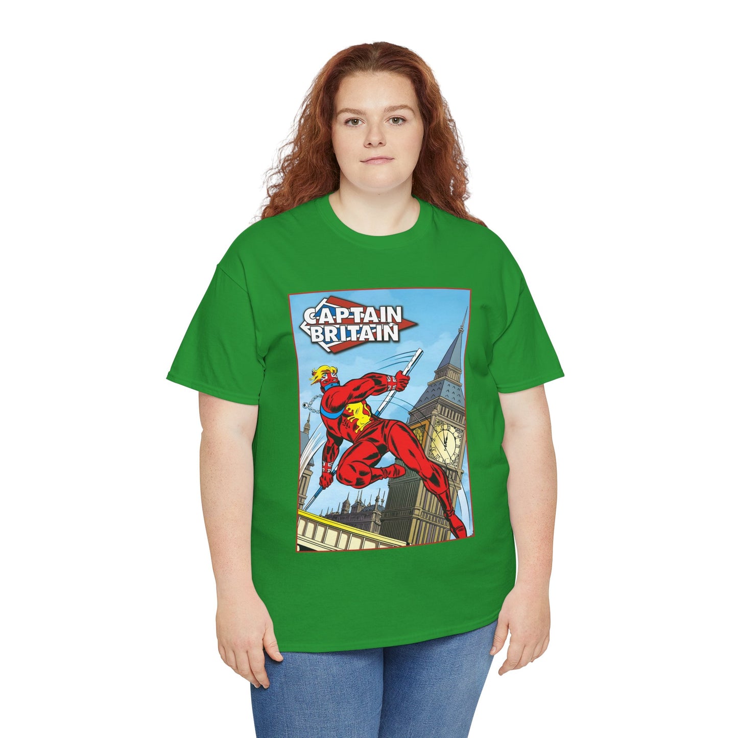 Captain Britain T-Shirt - Ron Wilson Art - Brian Braddock - Marvel UK Series - Chris Claremont Stories - Marvel Comics