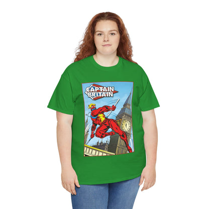 Captain Britain T-Shirt - Ron Wilson Art - Brian Braddock - Marvel UK Series - Chris Claremont Stories - Marvel Comics