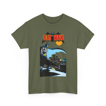 Batman T-Shirt - Jim Aparo Art - Dark Knight Looking Over Gotham City - Bronze Age Art - DC Comics