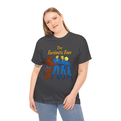 Fantastic Four T-Shirt - Hanna-Barbera 1960s Cartoon - Human Torch, The Thing, Invisible Woman - Marvel Comics