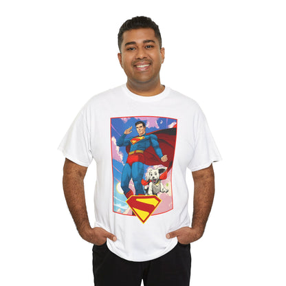 Superman & Krypto T-Shirt - DC Comics - New James Gunn Movie 2025 - Dan Mora Art - Man of Steel