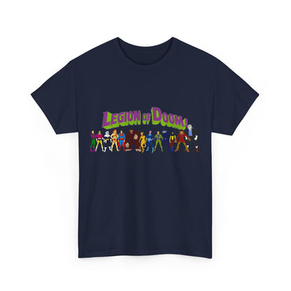Legion of Doom T-Shirt - Super Friends Villains - Lex Luthor, Giganta, Scarecrow, Grodd, Brainiac, Riddler, Sinestro, Cheetah - Hanna-Barbera Cartoon - Challenge of the Super Friends