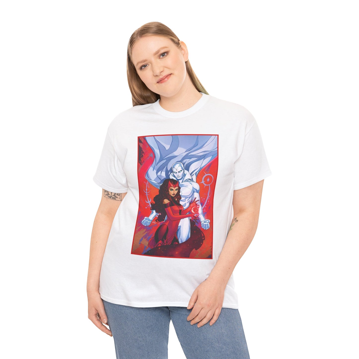 Scarlet Witch & Vision T-Shirt - Russell Dauterman Art - Avengers Members - Marvel Comics