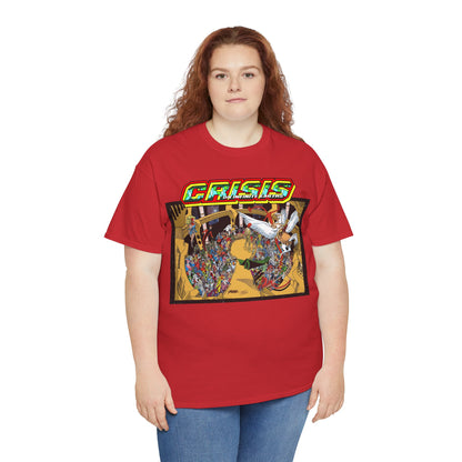Crisis on Infinite Earths T-Shirt - George Perez & Jerry Ordway Art - The Monitor's Satellite - DC Comics