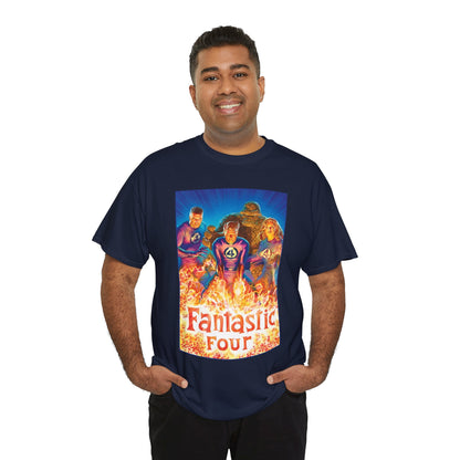 Fantastic Four T-Shirt - Alex Ross Art - Mr. Fantastic, Invisible Woman, Human Torch, The Thing - Marvel Comics