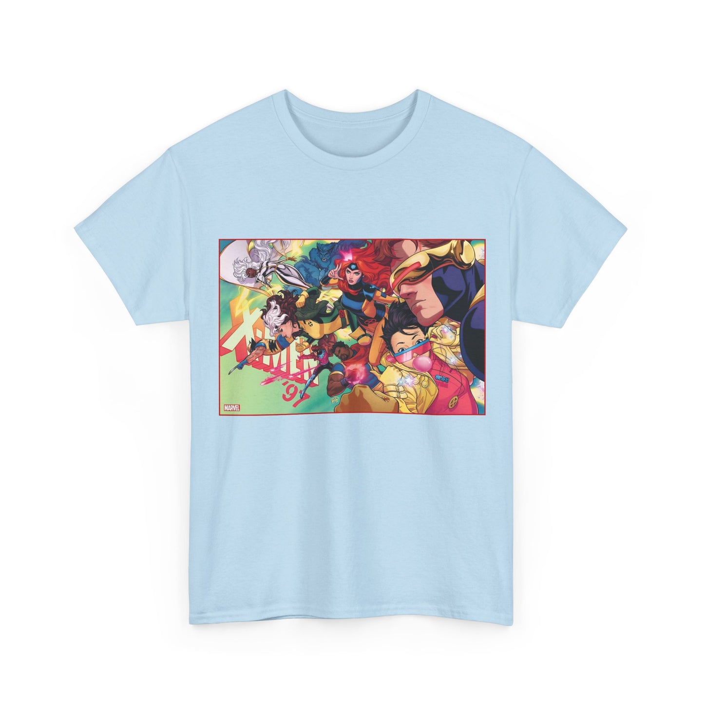 X-Men '97 T-Shirt - Russell Dauterman Art - Cyclops, Jean Grey, Rogue, Storm, Jubilee, Beast, Gambit, Bishop, Wolverine - Marvel Comics