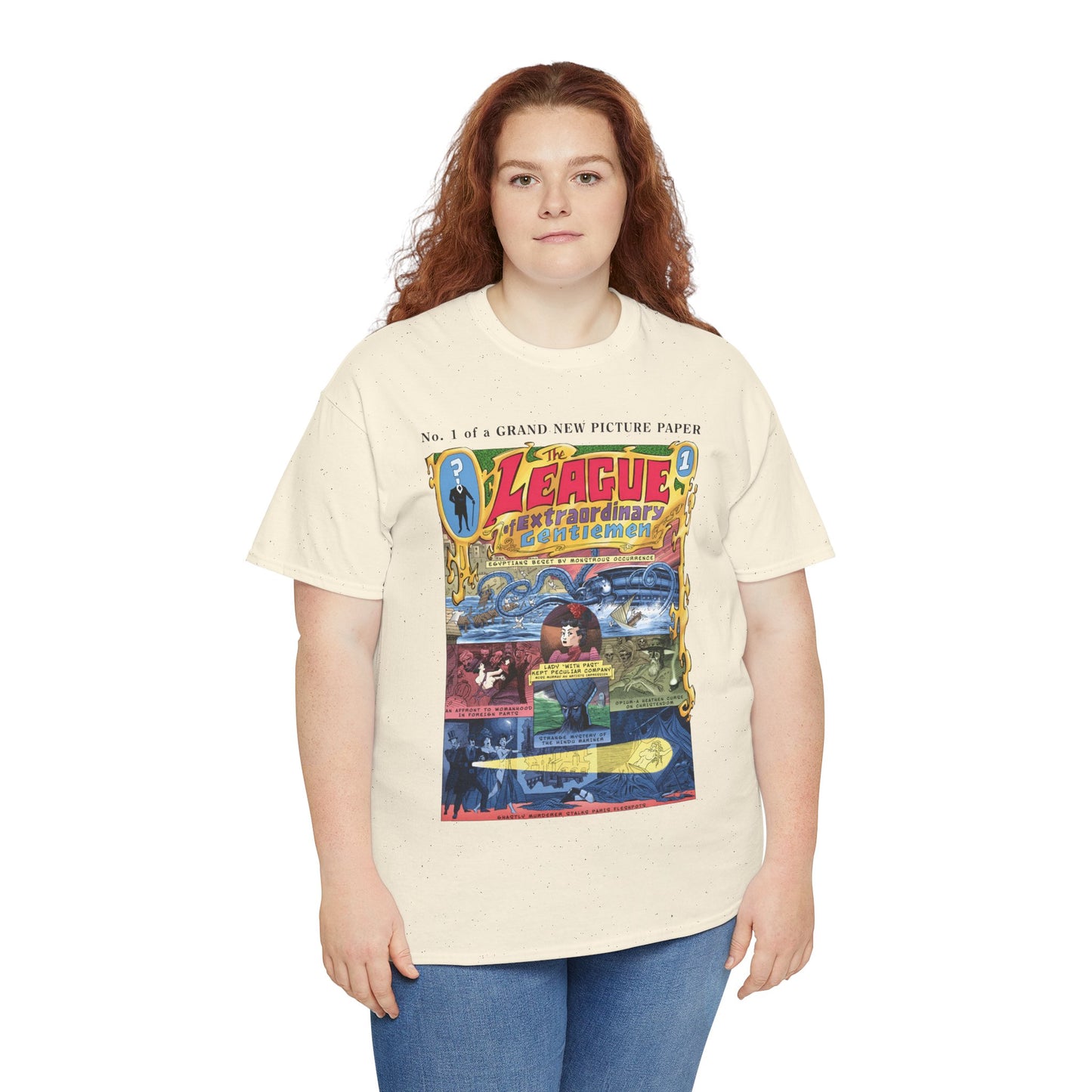 League of Extraordinary Gentlemen T-Shirt - Kevin O'Neill Art - Mina Murray, Captain Nemo, Allan Quatermain, Dr. Jekyll, & The Invisible Man - Alan Moore Story - DC Comics