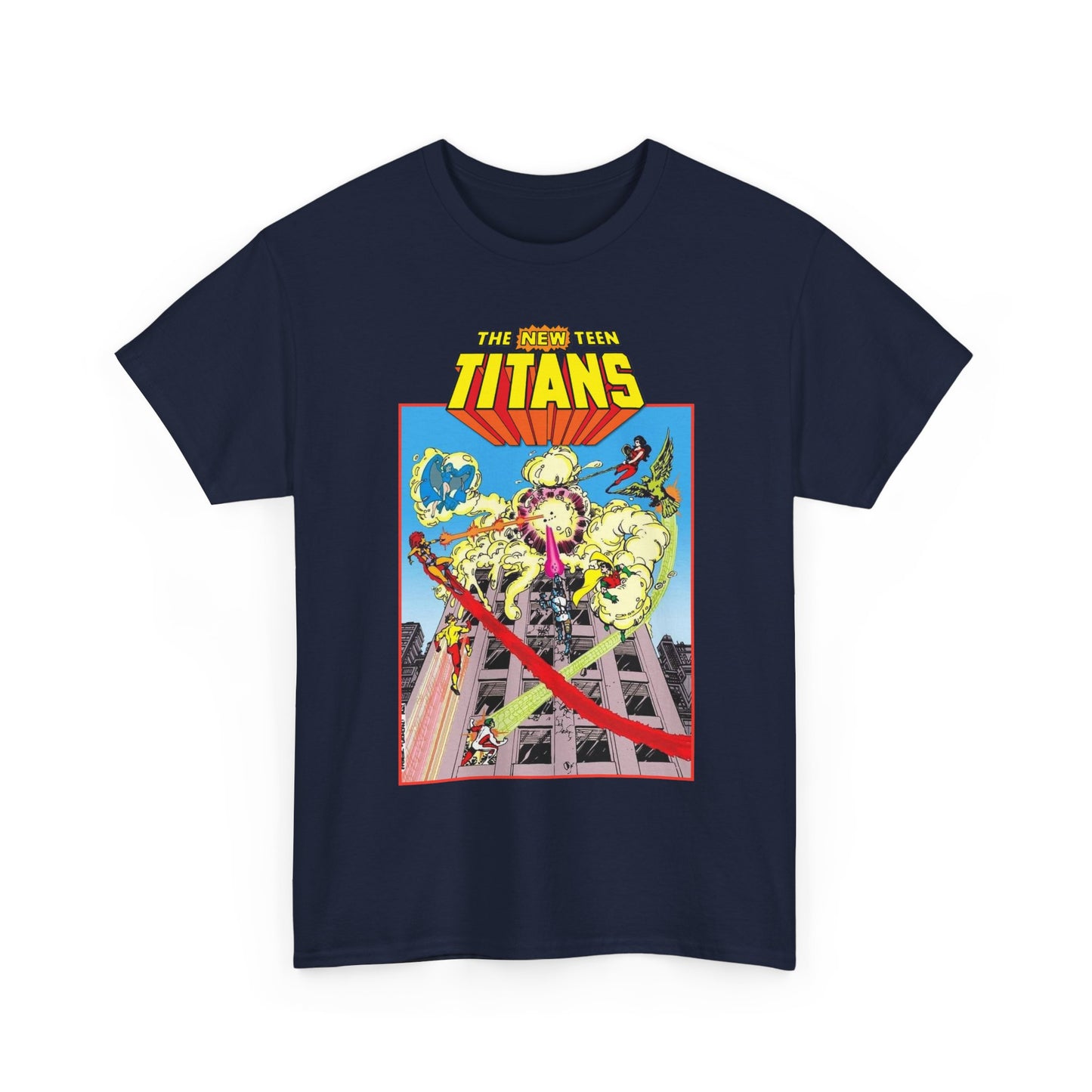 New Teen Titans T-Shirt - George Perez Art - DCCP #26 Preview Cover - Raven, Cyborg, Starfire, Changeling - DC Comics