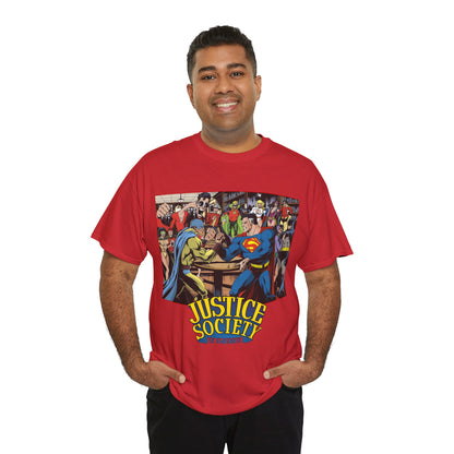 Justice Society of America T-Shirt - Superman, Wonder Woman, Atom, Starman, Huntress, Power Girl, Green Lantern, Batman, Plastic Man, Flash - JSA - DC Comics