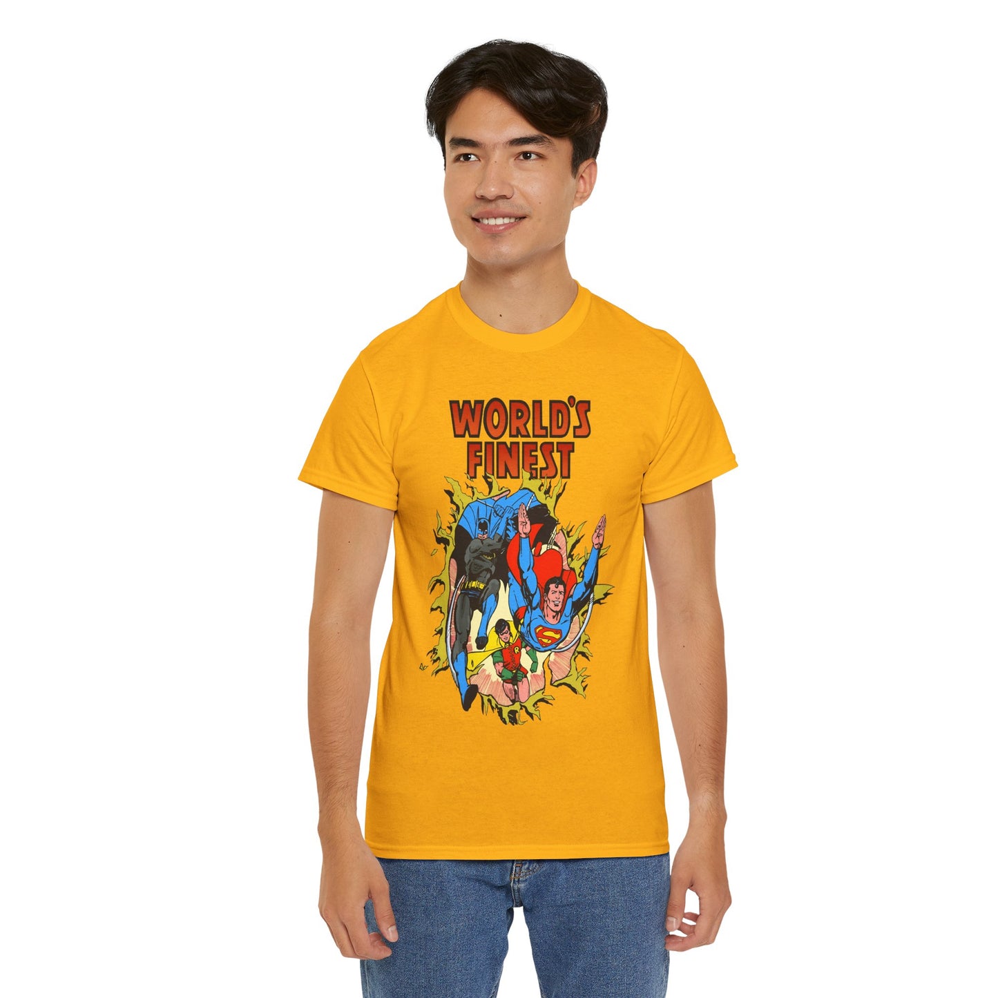 World's Finest T-Shirt - George Perez Art - Superman, Batman, Robin - DC Comics