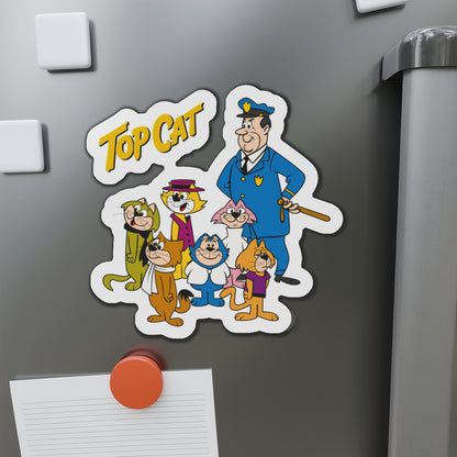 Top Cat Die-Cut Magnet - 1960s Hanna-Barbera Cartoon - Benny the Ball, Brain, Choo-Choo, Fancy-Fancy & Spook - 3", 4", 5", 6"