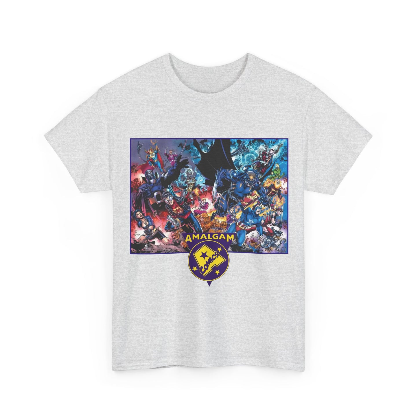 Amalgam T-Shirt - DC Vs Marvel Comics - 1990s - Jim Lee Art - Dark Claw, Amazon, Super Soldier, Spiderboy, Speed Demon