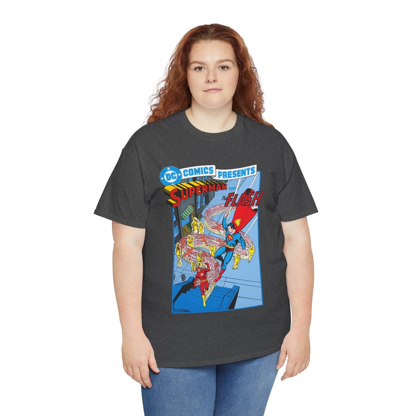Superman & Flash T-Shirt - George Perez Art - DC Comics Presents #38 Cover Art - Bronze Age Classic