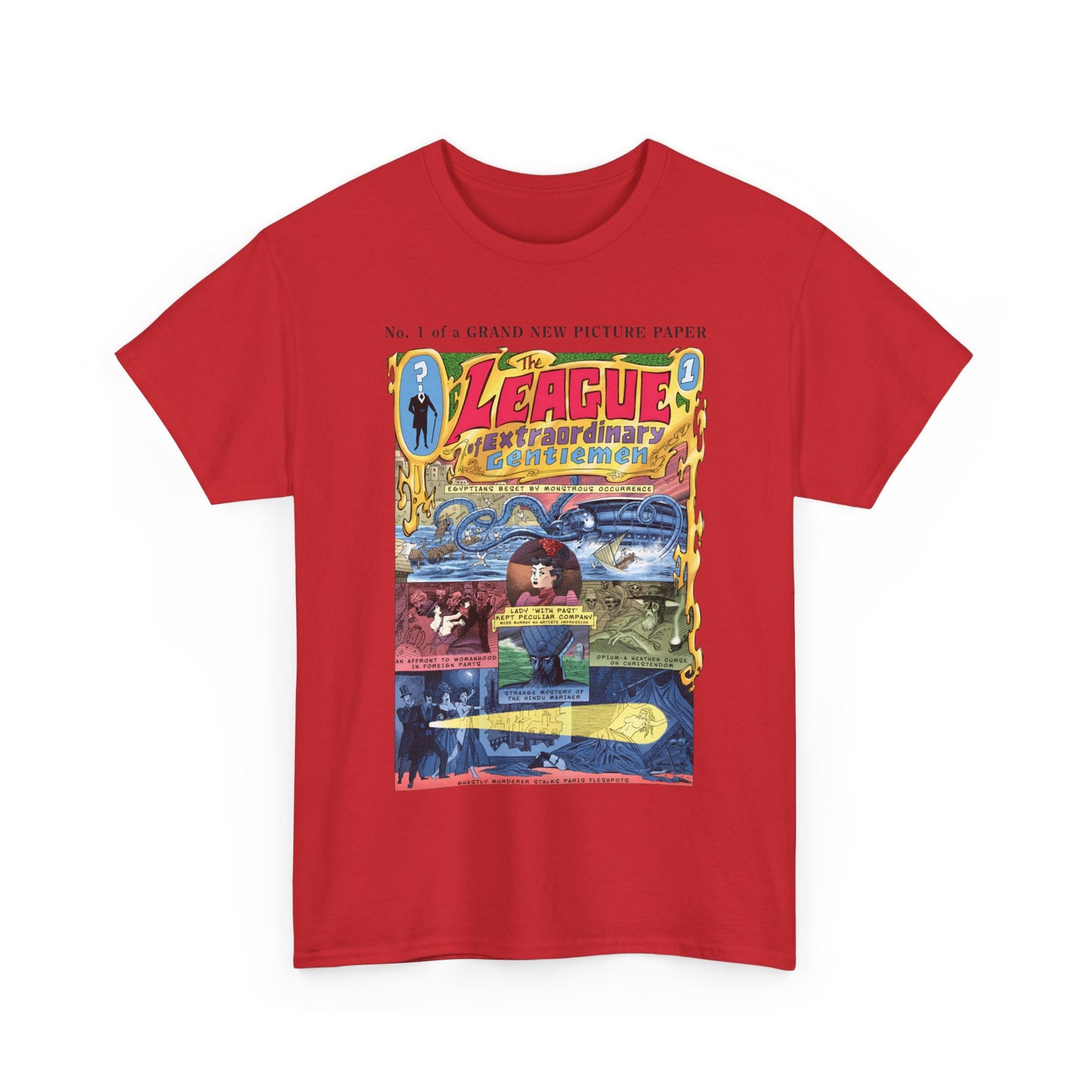 League of Extraordinary Gentlemen T-Shirt - Kevin O'Neill Art - Mina Murray, Captain Nemo, Allan Quatermain, Dr. Jekyll, & The Invisible Man - Alan Moore Story - DC Comics