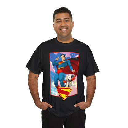 Superman & Krypto T-Shirt - DC Comics - New James Gunn Movie 2025 - Dan Mora Art - Man of Steel