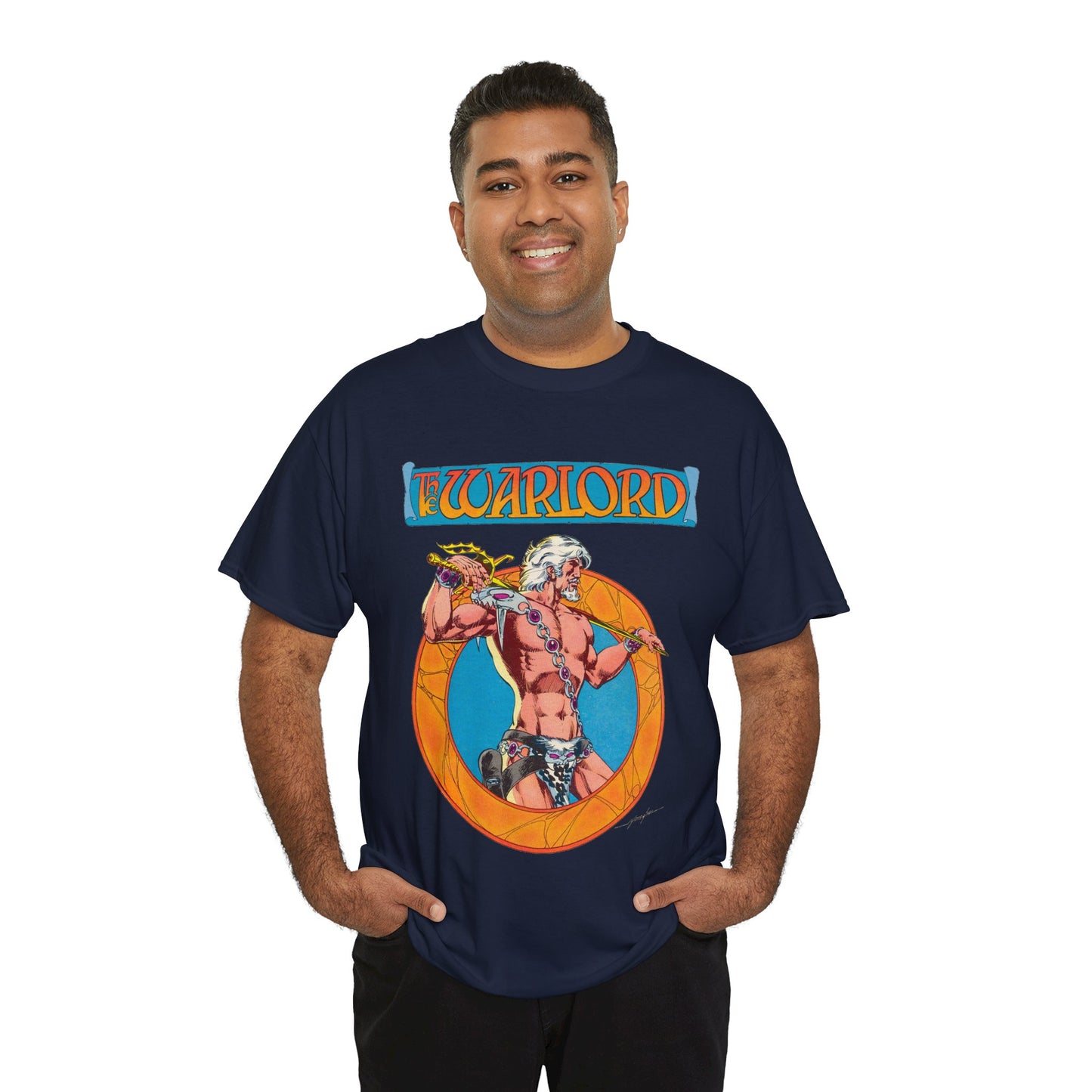Warlord T-Shirt - Mike Grell Art - Skartaris - Travis Morgan - DC Comics 1970s Sword & Sorcery Series