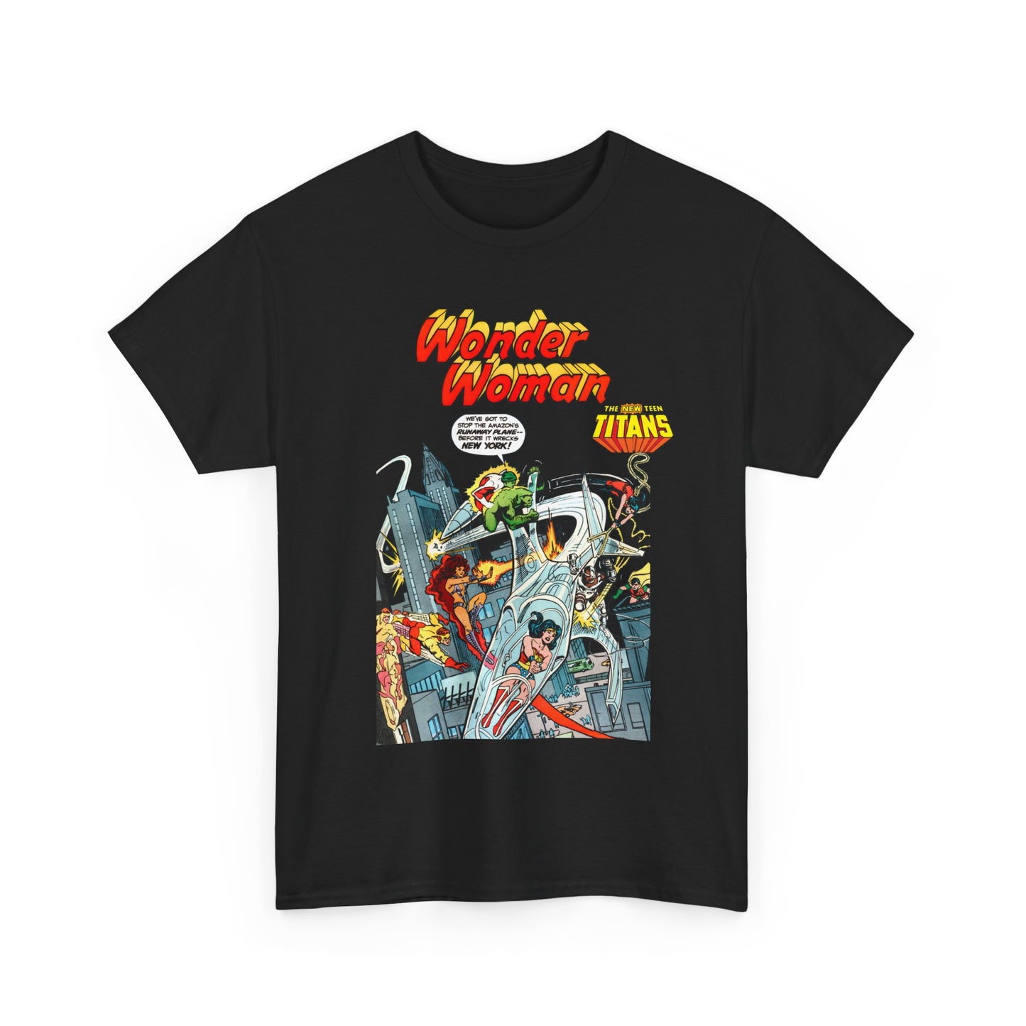 Wonder Woman/New Teen Titans T-Shirt - Ross Andru Art - Wonder Girl, Starfire, Cyborg, Raven - #287 Cover Art - DC Comics