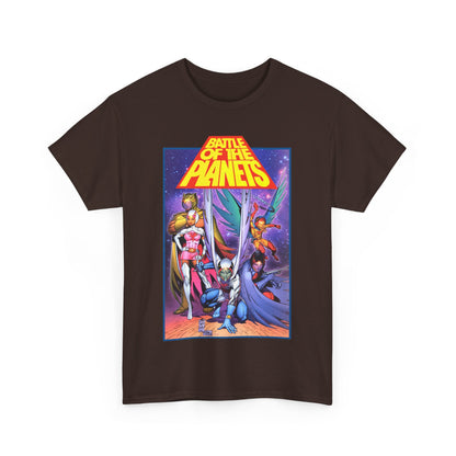 Battle of the Planets T-Shirt - Marc Silvestri Art - G-Force - Popular Gatchaman Cartoon - Mark, Jason, Princess, Keyop, and Tiny