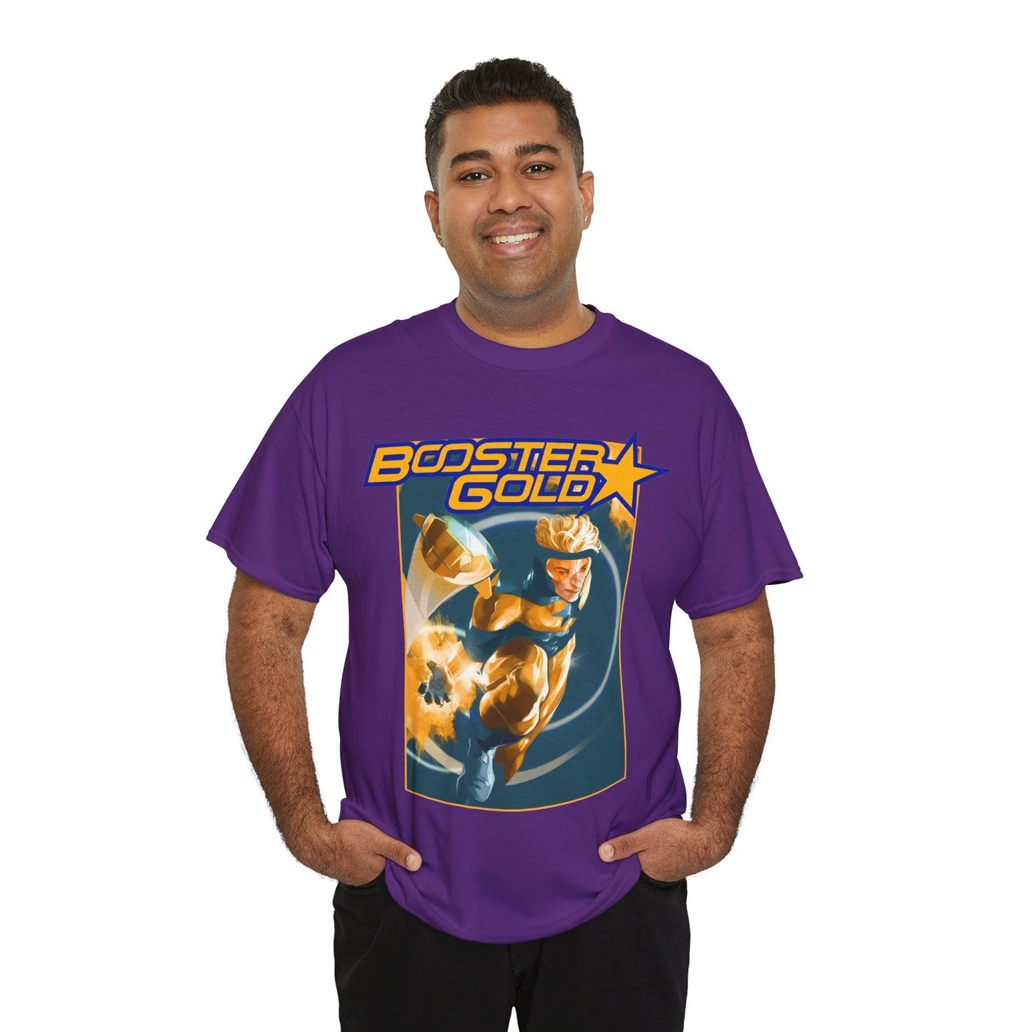 Booster Gold T-Shirt - Don Aguillo Art - Justice League: The Omega Act - DC Comics